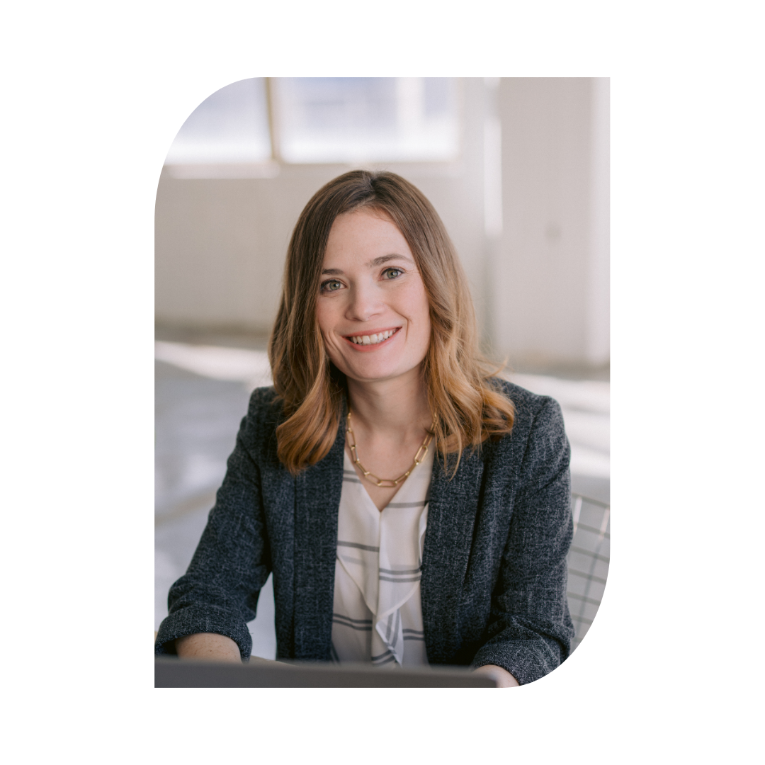 woman sitting at a computer working